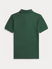 Polo Ralph Lauren Dark Green Cotton Pique Polo Shirt - Image 2 of 2
