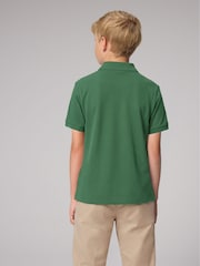 Polo Ralph Lauren Dark Green Cotton Pique Polo Shirt - Image 3 of 6