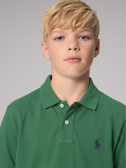Polo Ralph Lauren Dark Green Cotton Pique Polo Shirt - Image 4 of 6