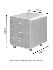 Jual Grey Helsinki 3 Drawer Wooden Side Table - Image 4 of 5