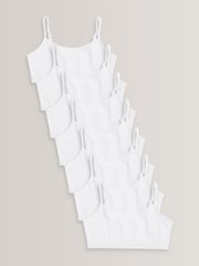 White 7 Pack Strappy Crop Tops (5-16yrs) - Image 1 of 3