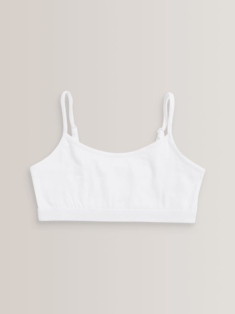 White 7 Pack Strappy Crop Tops (5-16yrs) - Image 2 of 3 White 7 Pack Strappy Crop Tops (5-16yrs) - Image 2 of 3