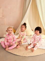 Rose/Jaune - 100Pyjama Fleuri Snuggle % coton 3 Lot (9mths-16yrs) - Image 1 de 12
