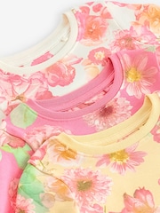 Rose/Jaune - 100Pyjama Fleuri Snuggle % coton 3 Lot (9mths-16yrs) - Image 10 de 12