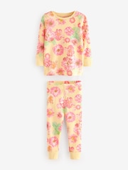 Rose/Jaune - 100Pyjama Fleuri Snuggle % coton 3 Lot (9mths-16yrs) - Image 9 de 12