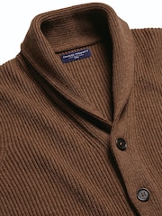 Azul - Cárdigan grueso de merino con cuello chal de Charles Tyrwhitt - Imagen 5 de 6