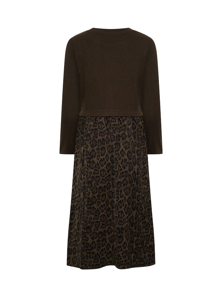 M&Co Petite Animal Print 2 in 1 Midi Dress - 6의 이미지 6