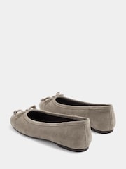 Long Tall Sally Natural Suede Ballerina Pumps - Image 3 of 5