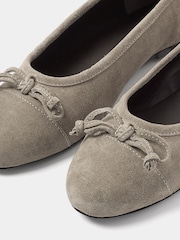 Long Tall Sally Natural Suede Ballerina Pumps - Image 5 of 5