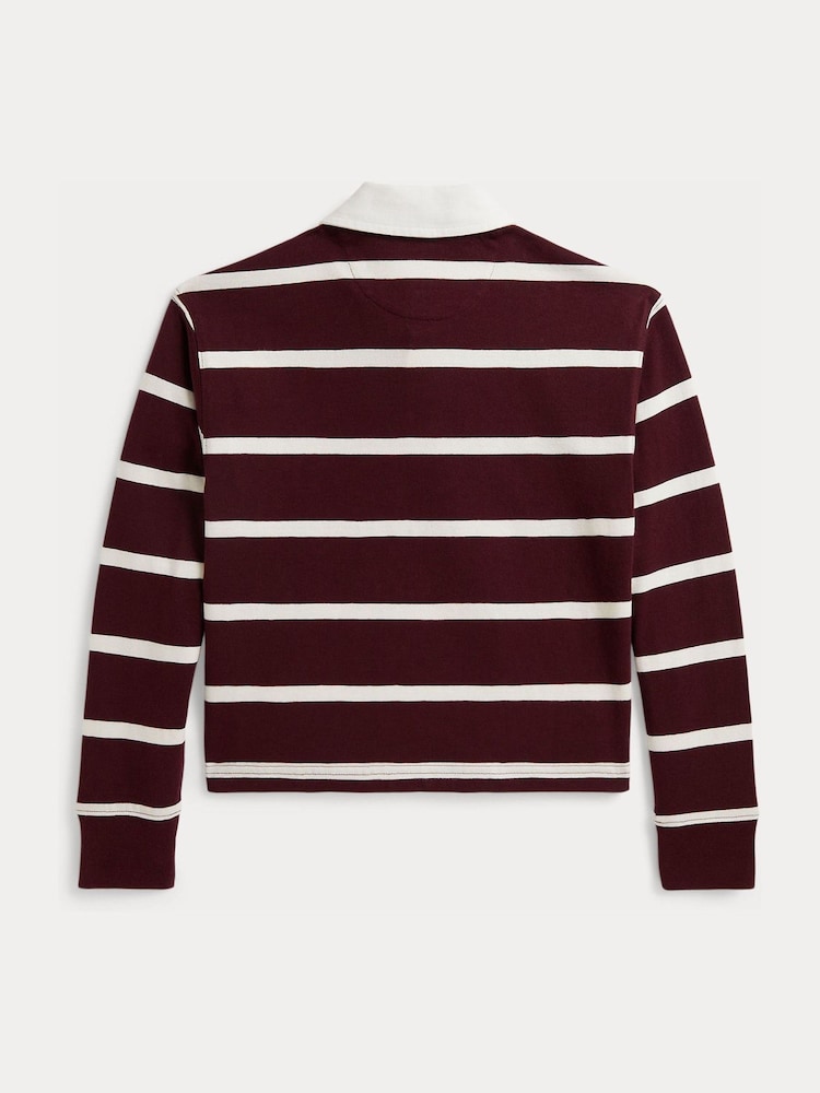 Polo Ralph Lauren Red Stripe Rugby Shirt - Image 6 of 6