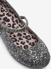 Silver Glitter Standard Fit (F) Mary Jane Occasion Shoes - Image 4 of 5
