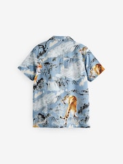 Blue Short Sleeve Printed Shirt (3-16yrs) - Image 2 of 4
