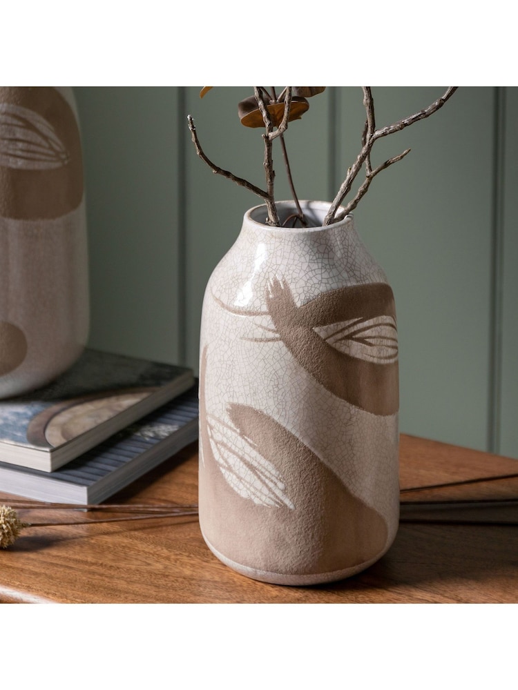 Gallery Home Brown Reactive Taft Small Vase - Image 1 of 8