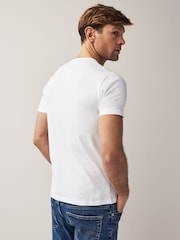 White Slim Fit 100% Cotton Layering T-Shirts 2 Pack - Image 3 of 7