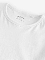 White Slim Fit 100% Cotton Layering T-Shirts 2 Pack - Image 8 of 9