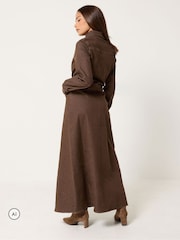 بني - PixieGirl Petite Denim Maxi Dress - صورة 3 من 6