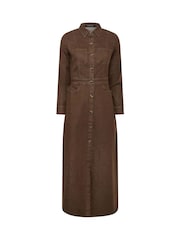 بني - PixieGirl Petite Denim Maxi Dress - صورة 5 من 6