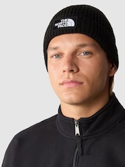 Negro - Gorro con vuelta y logo en cuadrado de The North Face - Imagen 1 de 3