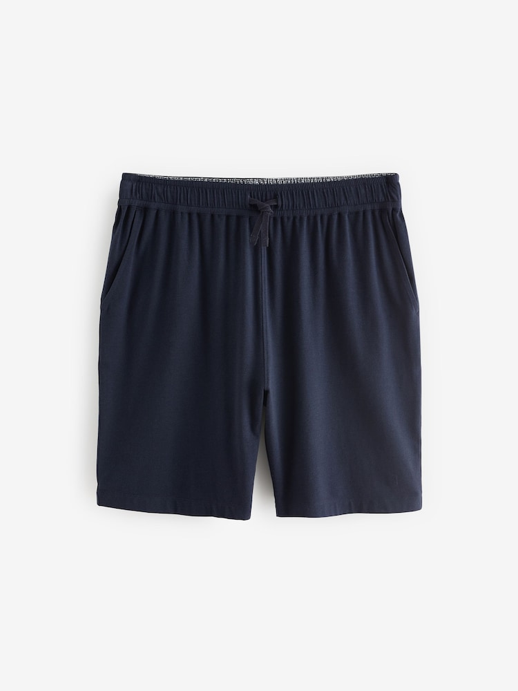 Navy Blue/Orange Modal Lightweight Shorts 2 Pack - Image 11 of 15