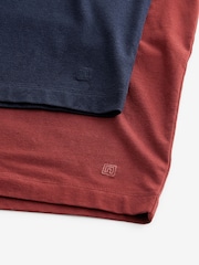 Navy Blue/Orange Modal Lightweight Shorts 2 Pack - Image 15 of 15