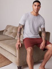 Navy Blue/Orange Modal Lightweight Shorts 2 Pack - Image 7 of 15