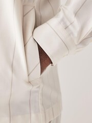Lyle & Scott White Pinstripe 100% Cotton Overshirt - Image 5 of 5