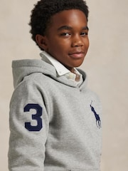 Polo Ralph Lauren Grey Varsity Logo Jersey Hoodie - Image 3 of 5