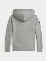 Polo Ralph Lauren Grey Varsity Logo Jersey Hoodie - Image 6 of 6