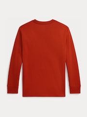 Polo Ralph Lauren Orange Logo Long Sleeve Jersey T-Shirt - Image 2 of 2