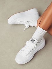 Converse White All Star Move Chuck Ox Platform Trainers - Image 3 of 9