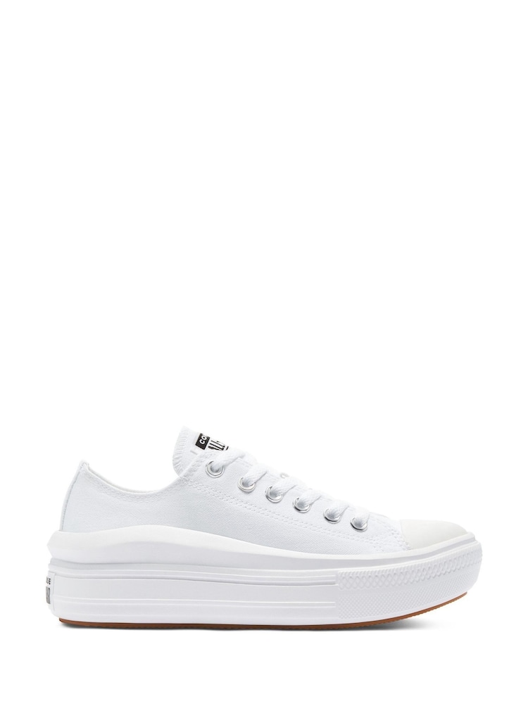 Converse White All Star Move Chuck Ox Platform Trainers - Image 4 of 9