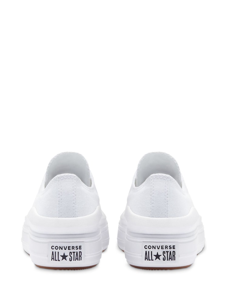 Converse White All Star Move Chuck Ox Platform Trainers - Image 5 of 9