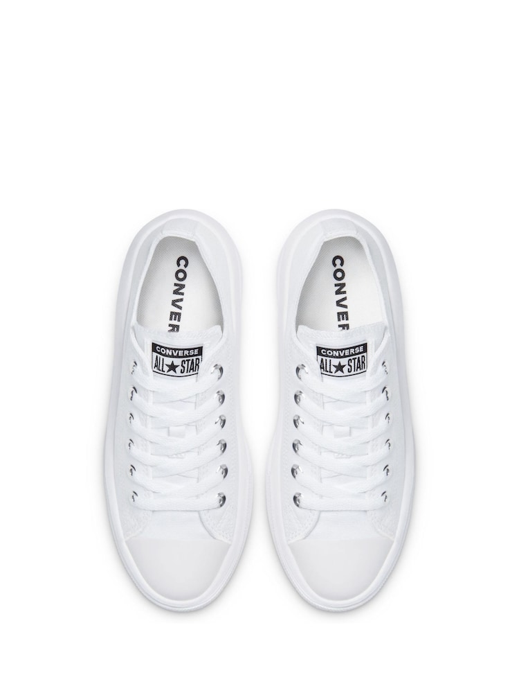 Converse White All Star Move Chuck Ox Platform Trainers - Image 9 of 9