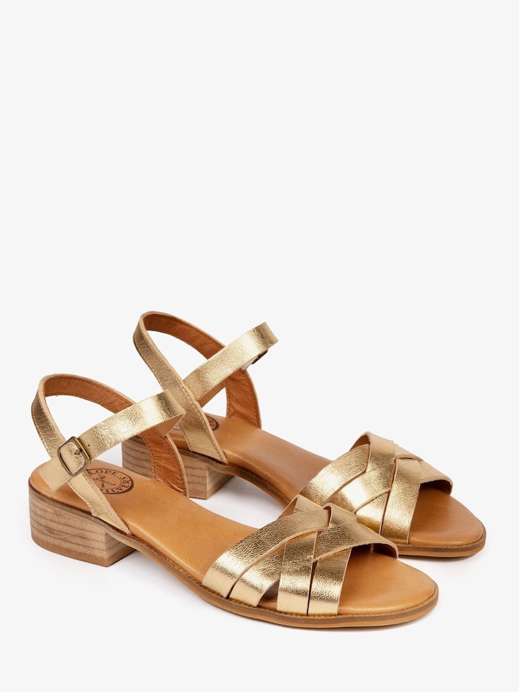 Penelope Chilvers Heeled Shepherdess Leather Sandals - Image 2 of 4