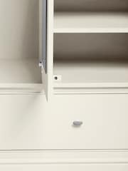 Chalk White Hampton Painted Oak Triple, 2 Drawers Wardrobe - Image 7 of 9