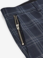 Blue Check Slim Trousers - Image 2 of 2