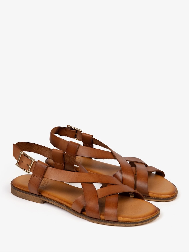 Penelope Chilvers Buttercup Brown Leather Sandals - Image 2 of 5