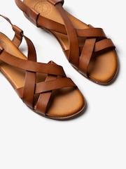 Penelope Chilvers Buttercup Brown Leather Sandals - Image 4 of 5