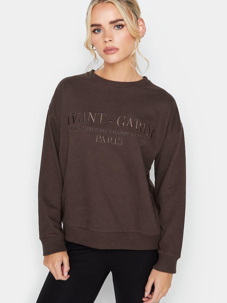 PixieGirl Petite Brown Embroidered Sweatshirt - Image 2 of 6