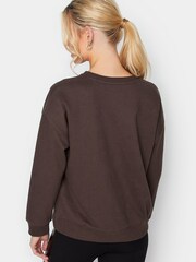 PixieGirl Petite Brown Embroidered Sweatshirt - Image 3 of 6