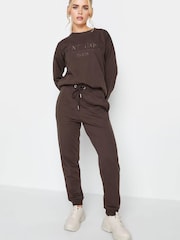 PixieGirl Petite Brown Embroidered Sweatshirt - Image 5 of 6