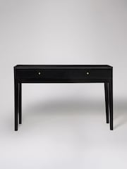 Swoon Black Newham Mango Wood 2 Drawer Desk - Image 2 of 8