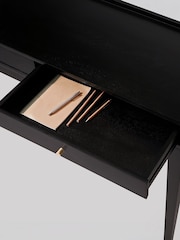 Swoon Black Newham Mango Wood 2 Drawer Desk - Image 6 of 8