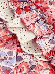 Cath Kidston Red Floral Lace Trim Dress (3mths-8yrs) - Image 3 of 3