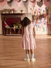 Cath Kidston Pink Floral Fairy Print Peplum Dress (3mths-8yrs) - Image 4 of 7