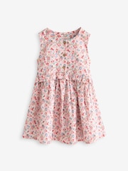 Cath Kidston Pink Floral Fairy Print Peplum Dress (3mths-8yrs) - Image 5 of 7