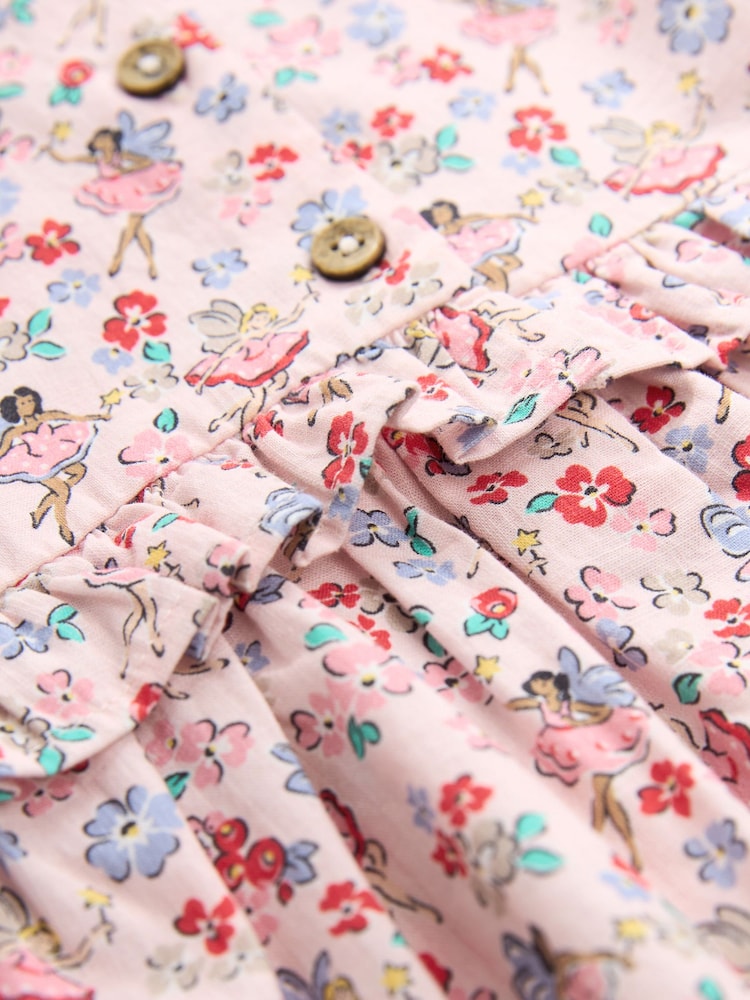 Cath Kidston Pink Floral Fairy Print Peplum Dress (3mths-8yrs) - Image 7 of 7