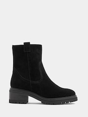 Long Tall Sally Black Soft Square Cleated Block Heel Shoes - Image 1 of 4