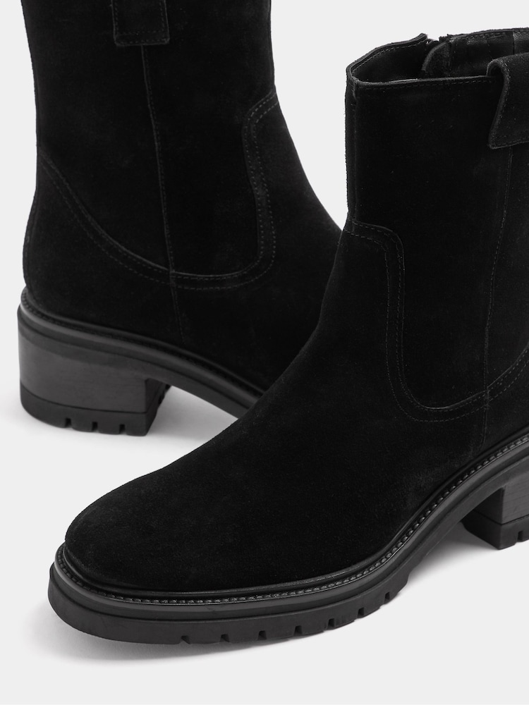 Long Tall Sally Black Soft Square Cleated Block Heel Shoes - Image 4 of 4 Long Tall Sally Black Soft Square Cleated Block Heel Shoes - Image 4 of 4