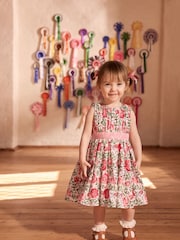 Cath Kidston Pink Floral Tie Back Party Dress (3mths-8yrs) - Image 1 of 8